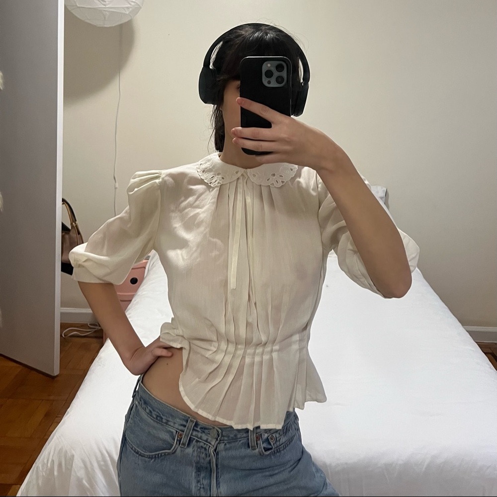 vintage 1970s peasant blouse